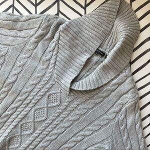 Jeanne Pierre Gray Knit Sweater Large